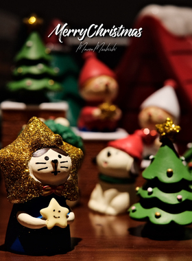 怀旧复古圣诞主题摆件公仔装饰