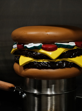 复古怀旧超大汉堡包储蓄存钱罐