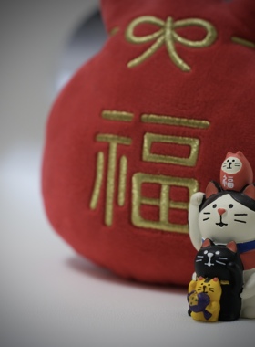 可爱装饰摆件公仔招财猫