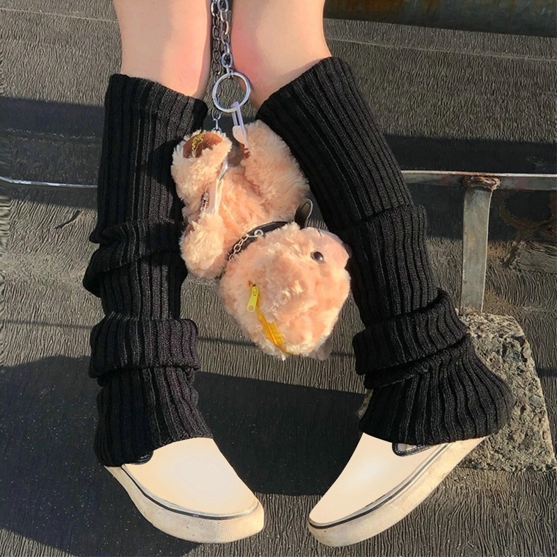 Women's White Leg Warmers Lolita Goth Hand Warmer Fashion Y2 - 图2