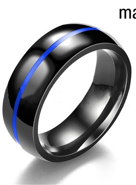 跨境配饰 时尚手饰套戒情侣深蓝锆石戒指 创意饰品厂家批发