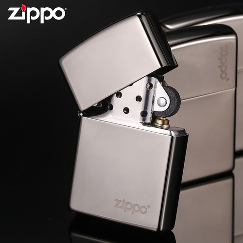 zippo正品打火机黑冰150ZL标志镜面防风煤油刻字原装送男朋友礼物 - 图0