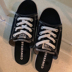Converse Converse Mùa hè mới đen Tây Tạng xanh nam và nữ đôi mẫu giày vải dép dép dép 150247c - Dép thể thao giày dép nữ Dép thể thao
