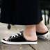 Converse Converse Mùa hè mới đen Tây Tạng xanh nam và nữ đôi mẫu giày vải dép dép dép 150247c - Dép thể thao giày dép nữ Dép thể thao