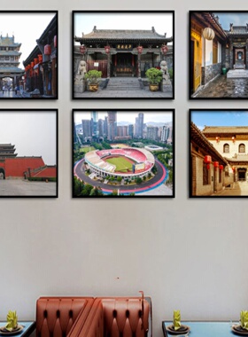 山西平遥古城乔家大院装饰画皇城相府饭店包间餐厅壁画农家乐挂画