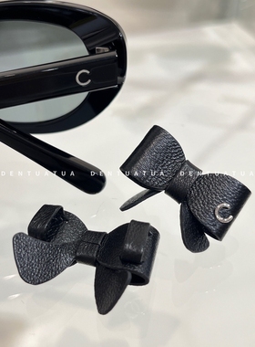 DENTUATUA 复古甜心风！25FW 可拆卸蝴蝶结金属猫眼墨镜 太阳眼镜