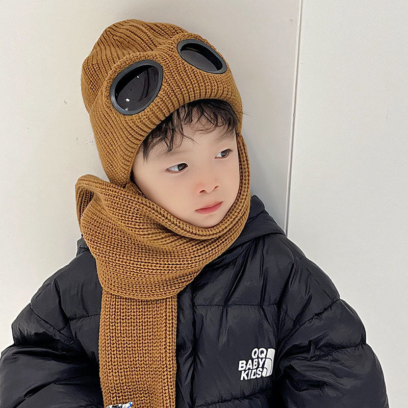 儿童帽子围巾一体冬季围脖中大男孩痞帅气护耳东北防寒好看的潮流,淘宝优惠券,粉丝福利购,淘宝优惠卷