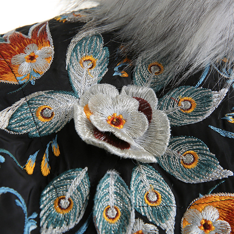 裂帛长款2020冬季新款大毛领羽绒服 裂帛立天羽绒服