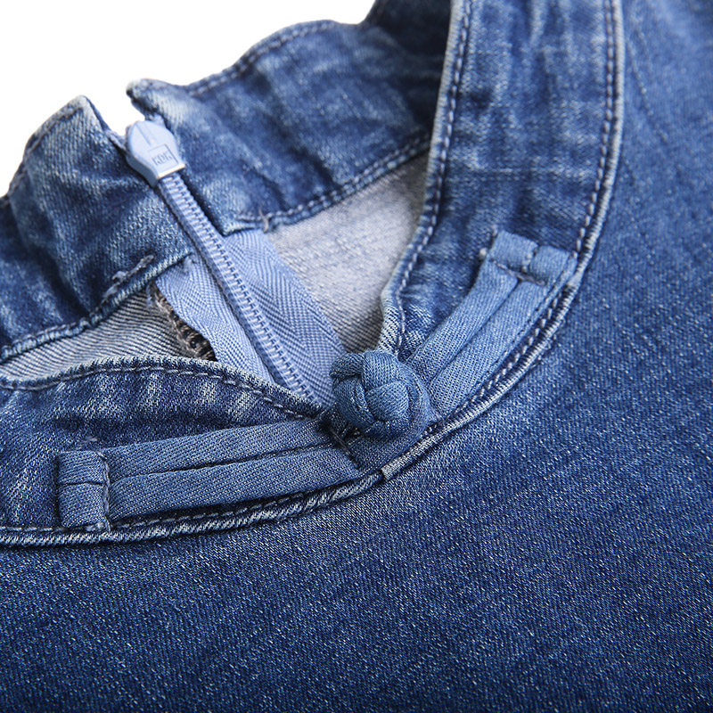 裂帛2019秋装新款复古立领装连衣裙 裂帛立天连衣裙