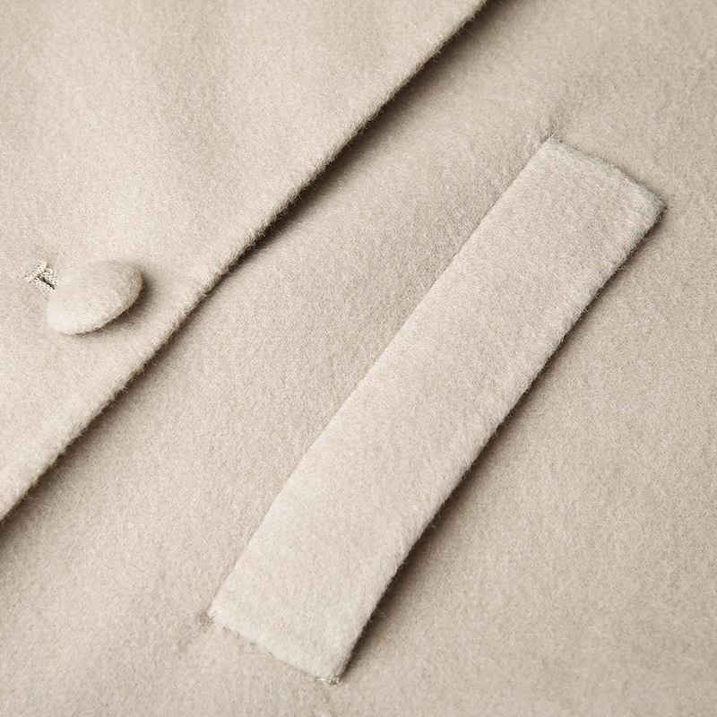 裂帛冬季新款立领刺绣长袖毛呢大衣 裂帛立天毛呢外套