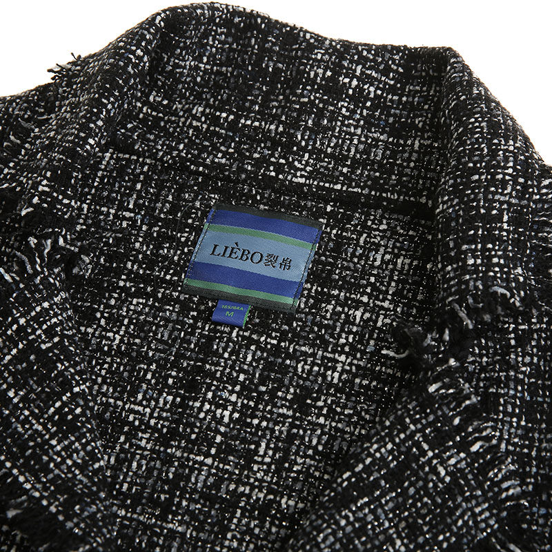 裂帛刺绣短款翻领女冬装毛呢大衣 裂帛立天毛呢外套