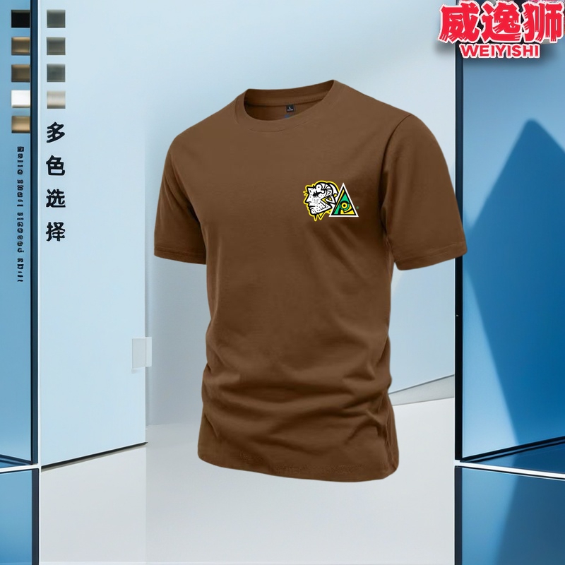 威逸狮港味 美式重磅t恤男夏季纯棉上衣情侣vibe短袖女宽松体恤衫 - 图3