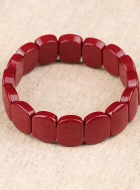 天然朱砂手串紫金砂手牌本命年红色手镯高纯度手链手排送女友礼物