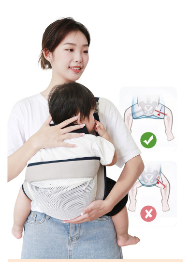 Taburete de cintura transpirable para sujetar al bebé en verano.