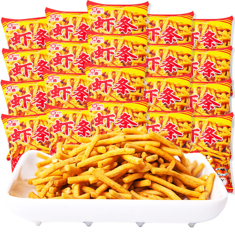 三惠虾条美味多口味混合小包装薯条 世派食品膨化食品