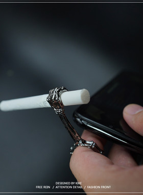骷髅手开口戒指创意实用礼物指环