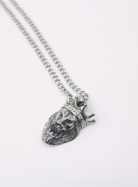 项链狮子王嘻哈钛钢个性网红长款