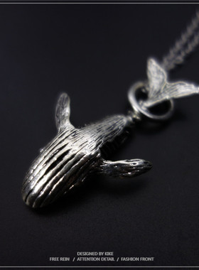 鲸鱼项链ins嘻哈男女挂件52赫兹