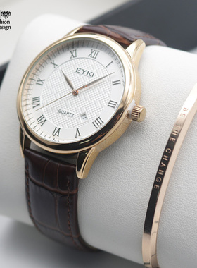 手镯玫瑰金情侣有用情人节礼物