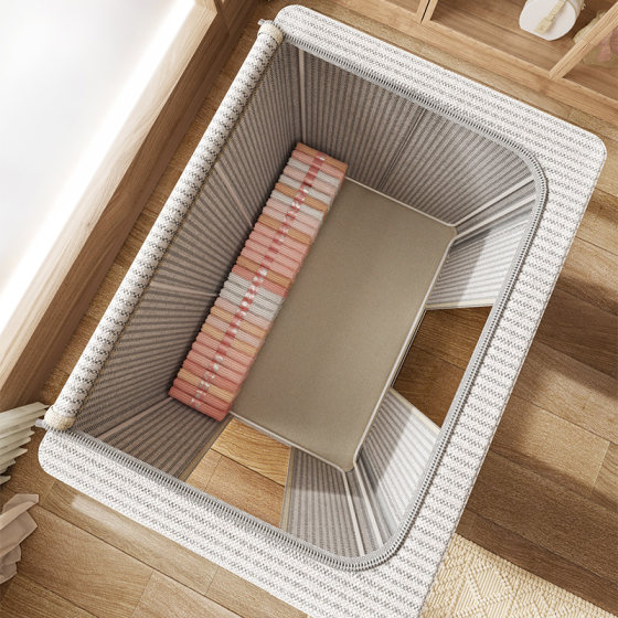 Real cotton and linen storage box large capacity organizing box