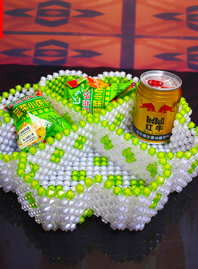 四叶草爱心果盘材料包手工串珠