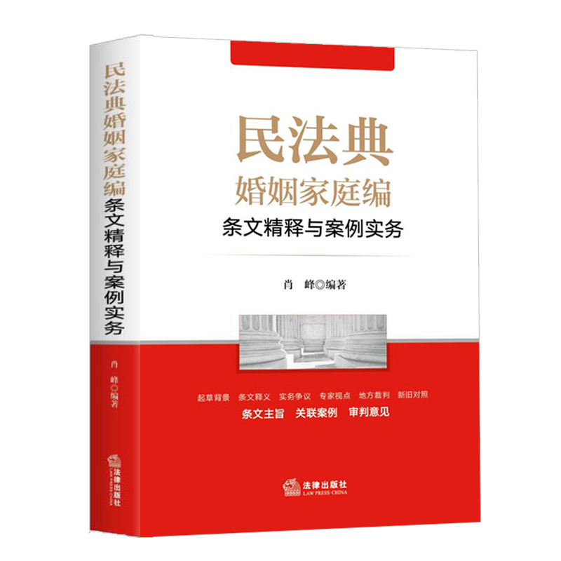 正版 2020新 民法典婚姻家庭编条文精释与案例实务 肖峰 新旧法律逐条比对 地方审判实践 条文释义 实务争议专家视点地方裁判 法律 - 图0