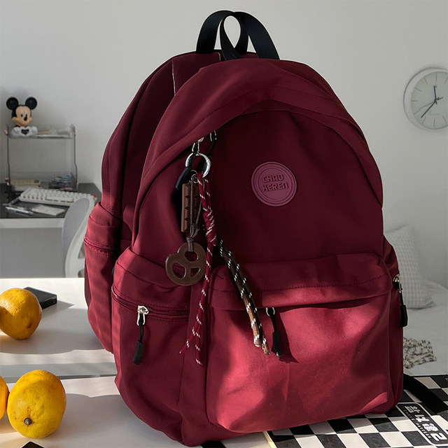 Travel lightweight high-end niche backpack college student commuting junior high school girl school bag Japanese and Korean style simple backpack