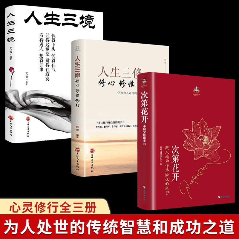 正版 全三册 次第花开正版现货 透过佛法看世界正版书籍人生三境人生三修海南出版社次地花开藏人精神希荣博堪布著 - 图3