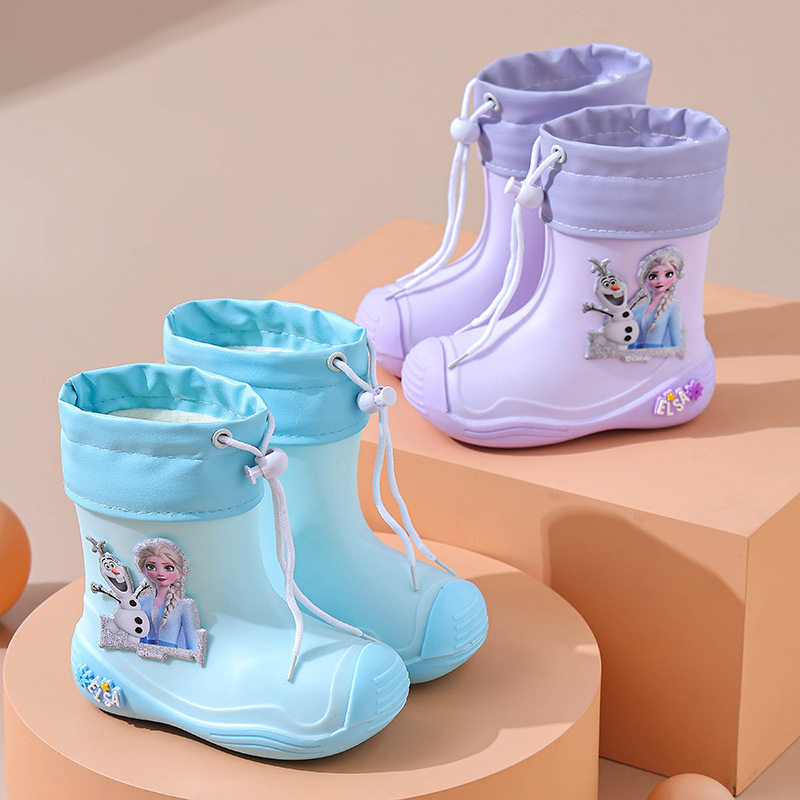 迪士尼冰雪奇缘夏季儿童雨靴防滑软底小孩凉拖中小童卡通儿童雨鞋,淘宝优惠券,粉丝福利购,淘宝优惠卷