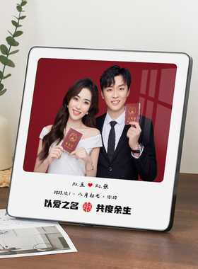 影楼环保板材婚纱照定制家居摆台