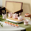 Ceramic pinch flower tea set women's exquisite tea set