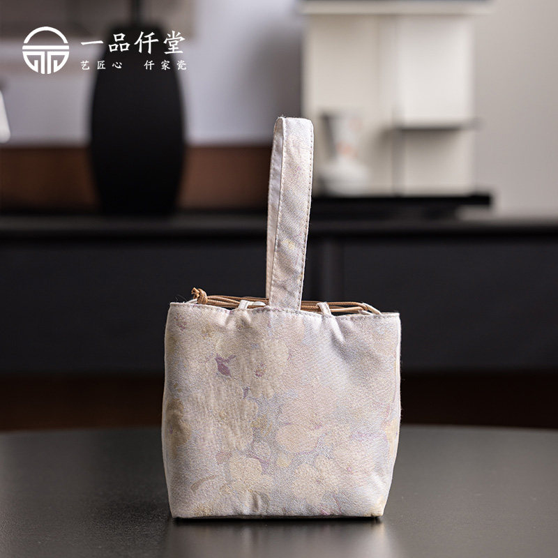 粉色旅行布包中式茶事包外出携带闺蜜姐妹旅行包收纳手提高端布包,淘宝优惠券,粉丝福利购,淘宝优惠卷