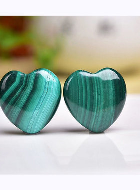 高品质天然孔雀石吊坠绿孔雀石水滴平安扣爱心形原石项链饰品挂件