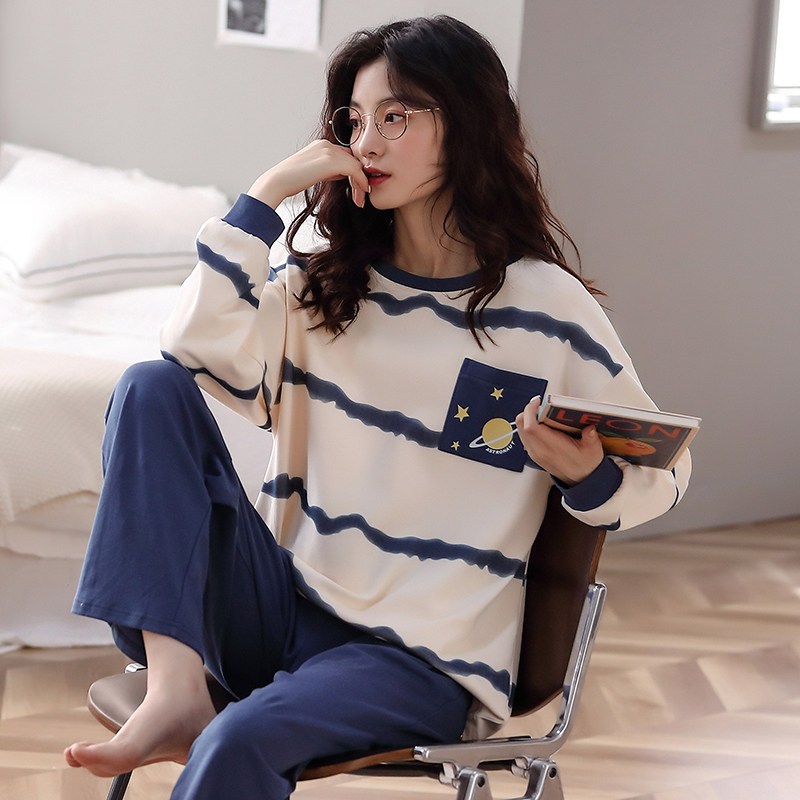 春秋款2023年新款网红纯棉居家睡衣 美姿居服饰睡衣/家居服套装