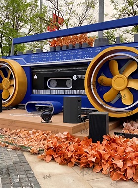 录音机收音机铁艺引流复古怀旧