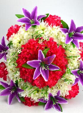 特价包邮仿真菊花清明祭祀仿真菊花50cm花圈扫墓上坟陵园摆放花艺
