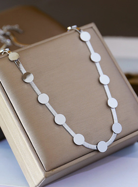 亮片简约爆款项链毛衣钛钢网红