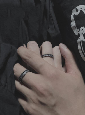 情侣戒指冷淡风可调节不掉色个性