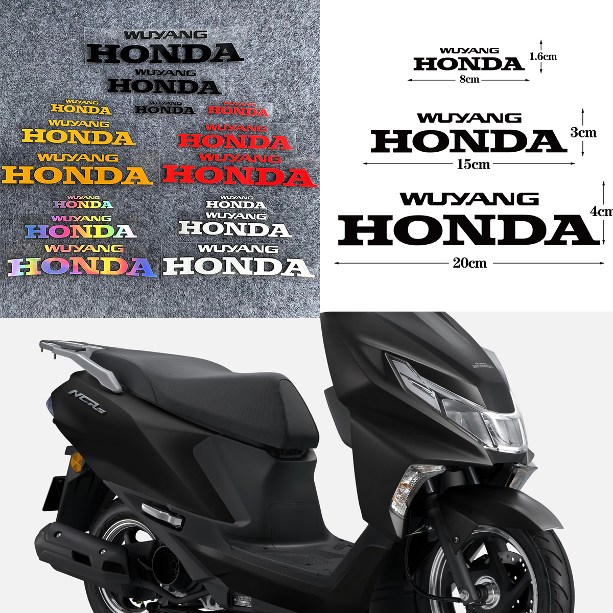 适用五羊本田NCR125 NX125 Tapas100 CB190SS PCX CB190R摩托贴纸 - 图2