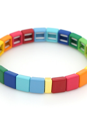 锌合金烤漆ins欧美风手链