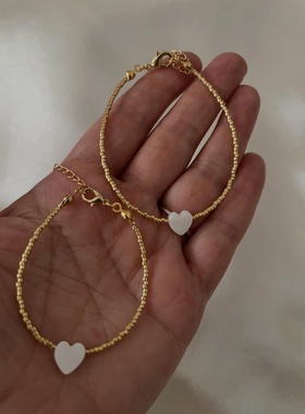 MLGM爱心贝壳miyuki手链女ins小众设计高级感轻奢精致手饰手串女