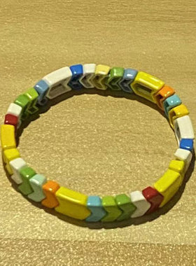 情侣合金tila波西米亚风彩虹手链