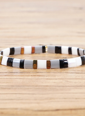 欧美个性潮流时尚新款编织TILA米珠手链饰品情侣弹力手串学生闺蜜