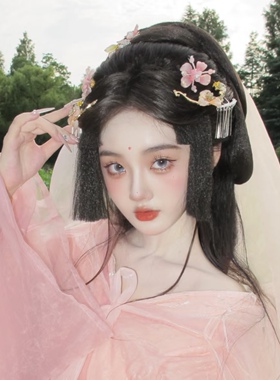 小唯同款汉服妆造古风战国袍发饰