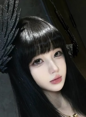 万圣节黑色天使羽毛翅膀发夹