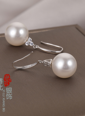 春夏s925纯银珍珠耳环新潮款名媛