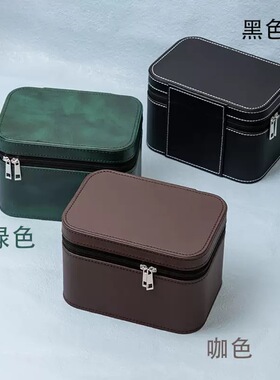 珠宝文玩佛珠手链手串收纳展示便携拉链皮质首饰盒手提箱送人礼盒