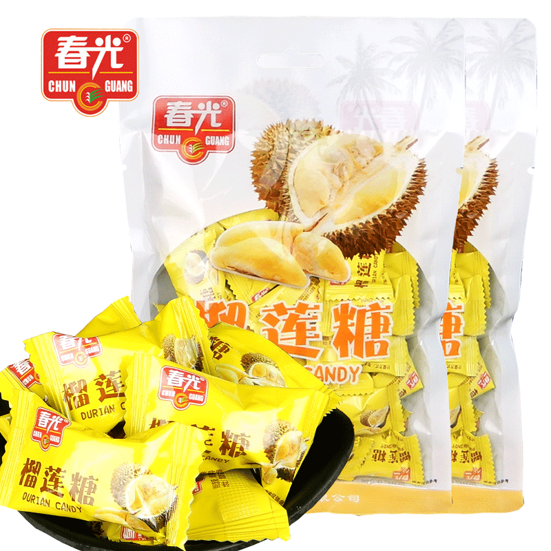 春光榴莲糖500g散装榴莲榴莲硬糖 点利食品糖果