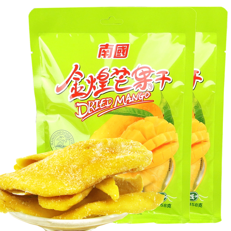 南国金煌158gx2袋海南特产芒果干 点利食品芒果干