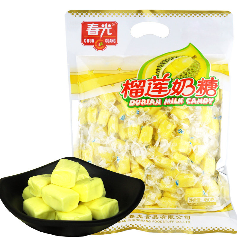 春光榴莲450g袋装海南特产榴莲奶糖 点利食品糖果
